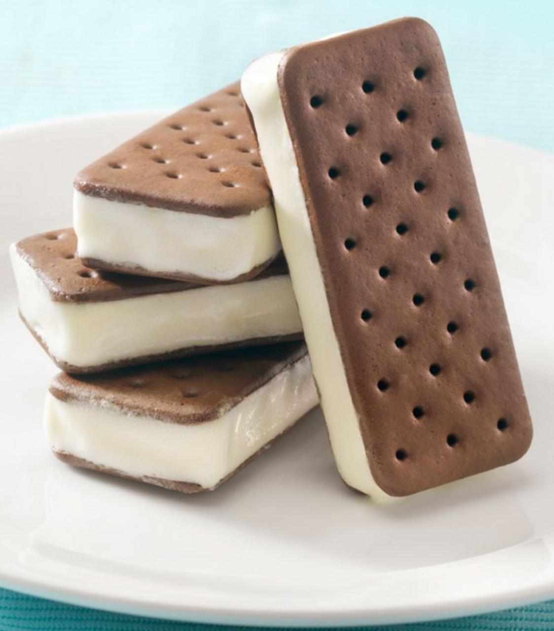Chocolate ice cream sandwich